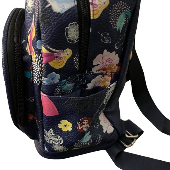 Disney Princesses‎ Mini Faux Leather Backpack Purple Adjustable Straps - Picture 6 of 9